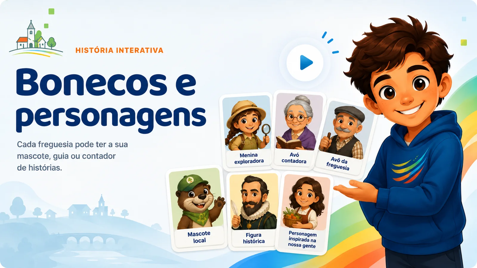 Capa Bonecos e personagens com diferentes possibilidades para contar histórias