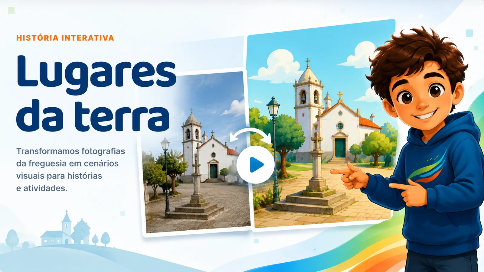 Capa Lugares da terra da História Interativa
